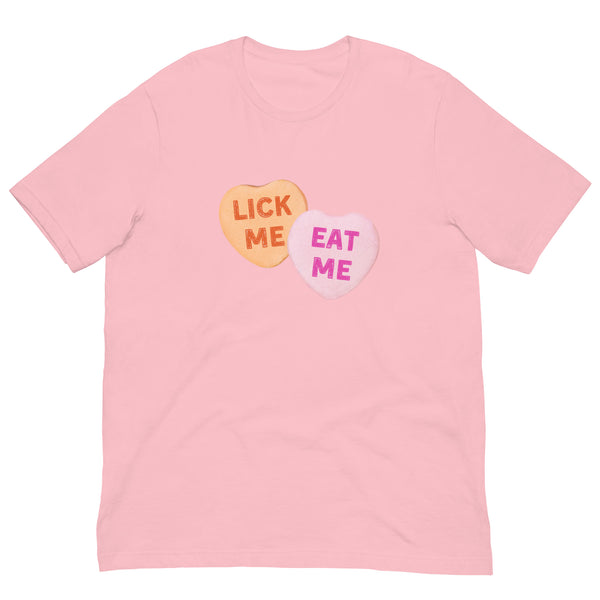 Lick Me Eat Me Candy Hearts T-Shirt