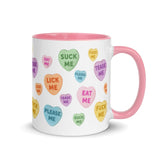 Naughty Valentine's Candy Hearts Mug