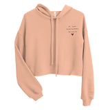 I Swear I Don't Love The Drama Embroidered Crop Hoodie